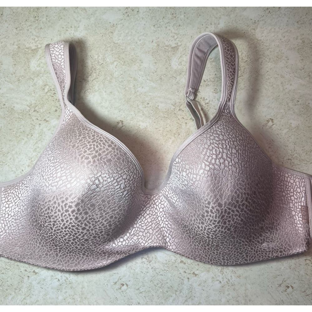IZOD Women's Size 42D Nude Lined Underwire Back Closure Adjustable‎ Demi Bra EUC